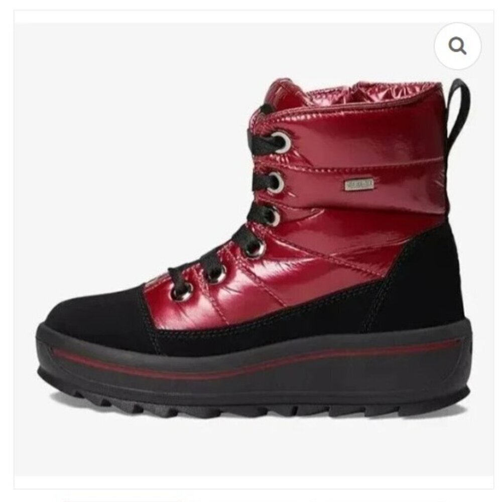 Pajar Women's Metallic Red Waterproof Puffer/Moon Boots (Size EU 37/US 6)